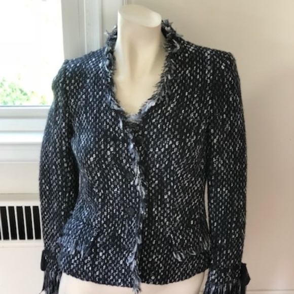 Black and White Tweed Blazer by Teri Jon - Picture 2 of 6
